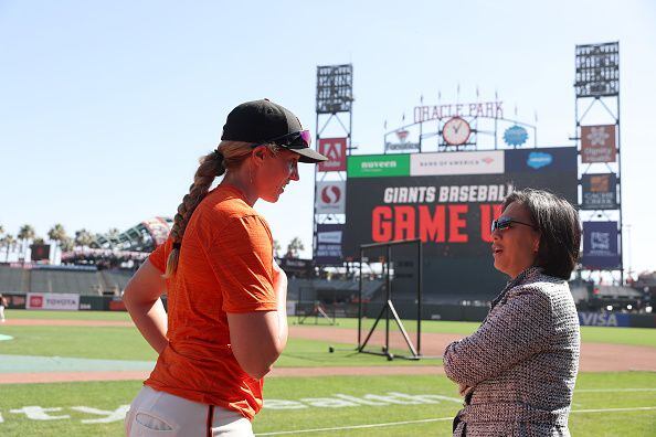 Giants' Alyssa Nakken proved herself ready to coach on field