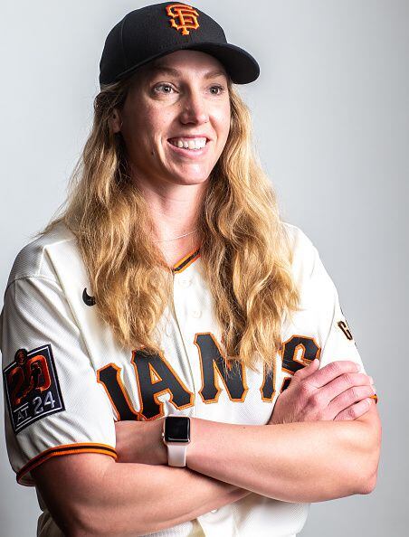 She's on first: Alyssa Nakken makes major-league history in Giants' rout