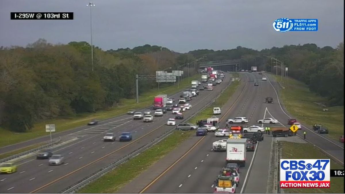 Crash with serious injuries on I295 North on Jacksonville’s Westside