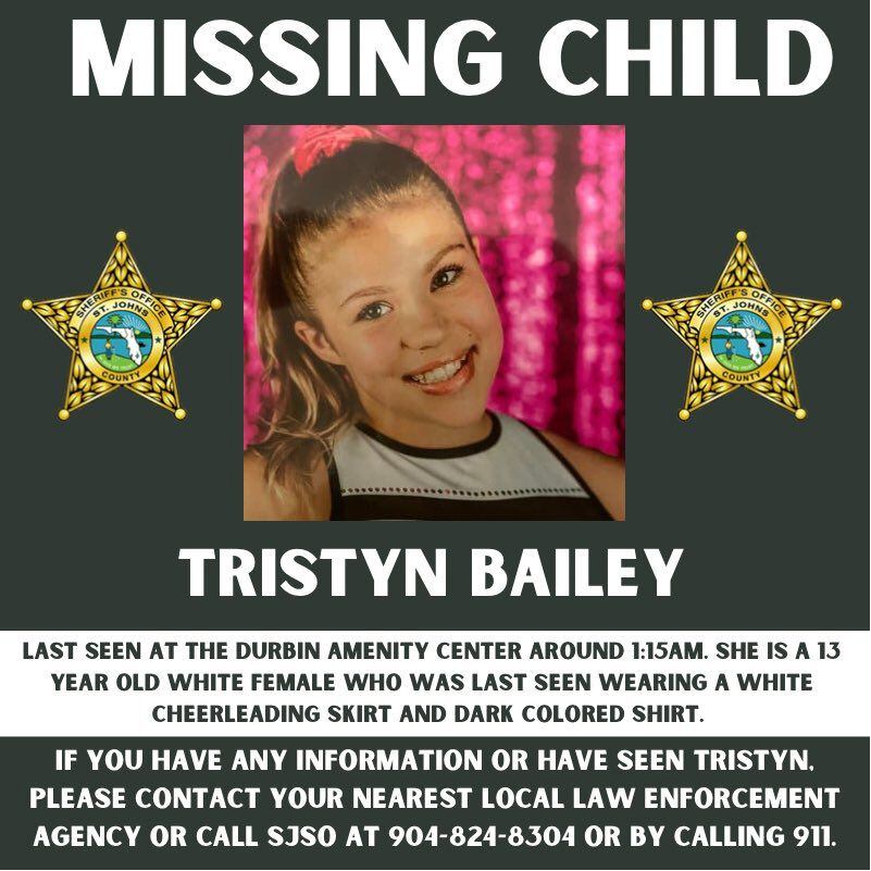 Tristyn Bailey St Johns County Teen Reported Missing Later Found Dead 14 Year Old Boy Charged With Murder In Her Death Action News Jax